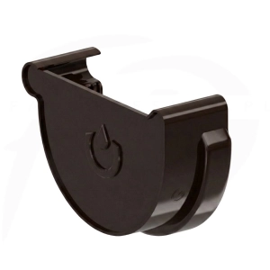 Denko prawe PVC ⌀ 75 firmy KROP kolor ciemny brąz